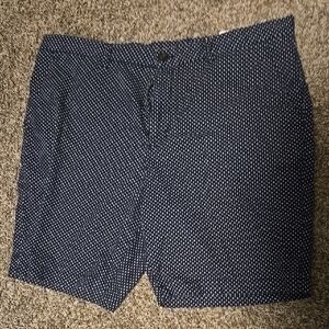 Michael Kors Navy and White Polka Dot Shorts 38